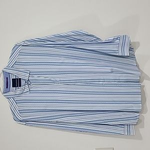 Tommy Bahama XXL Men's Long Sleeve Shirt light blue / white stripped